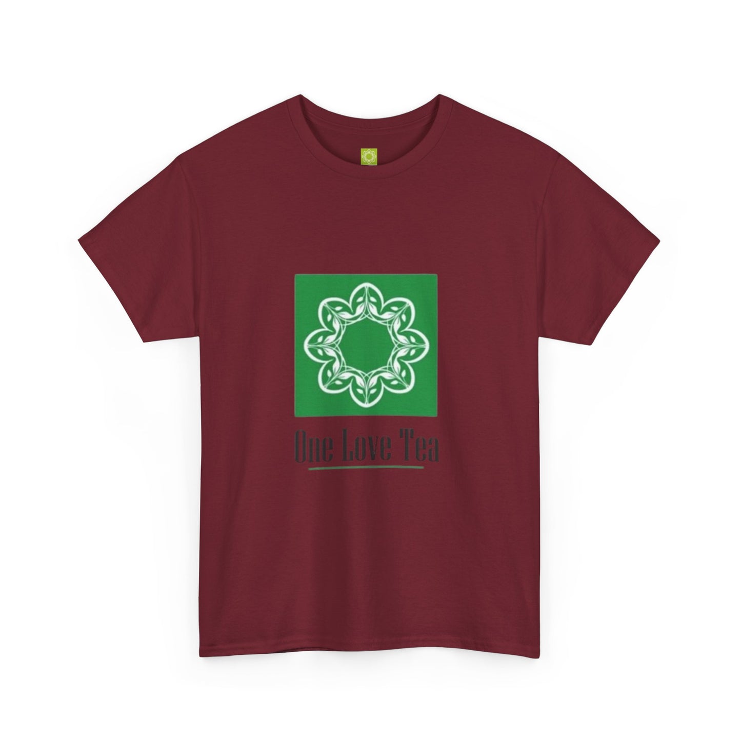 One Love Tea Shirt with Green Logo