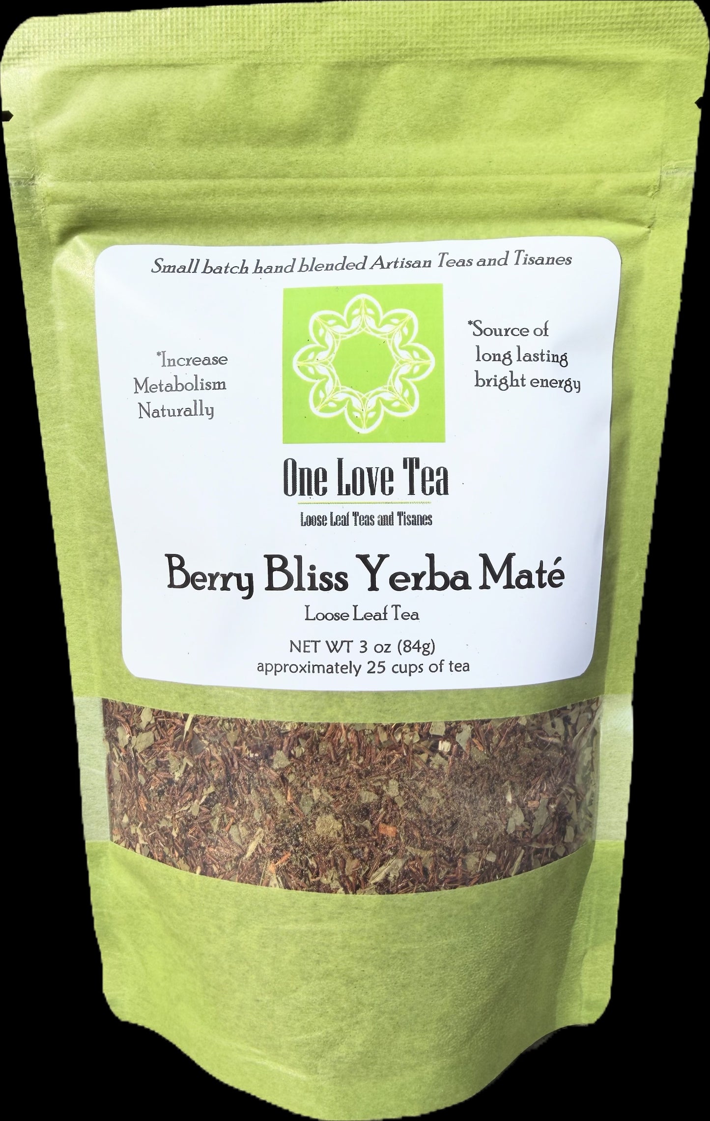 Berry Bliss Yerba Mate Green Tea 3 oz