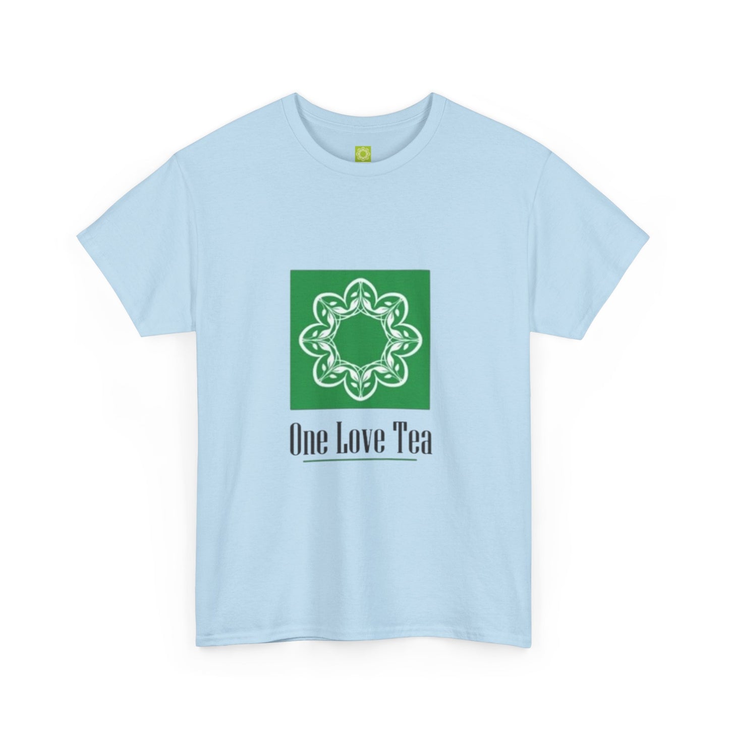 One Love Tea Shirt with Green Logo