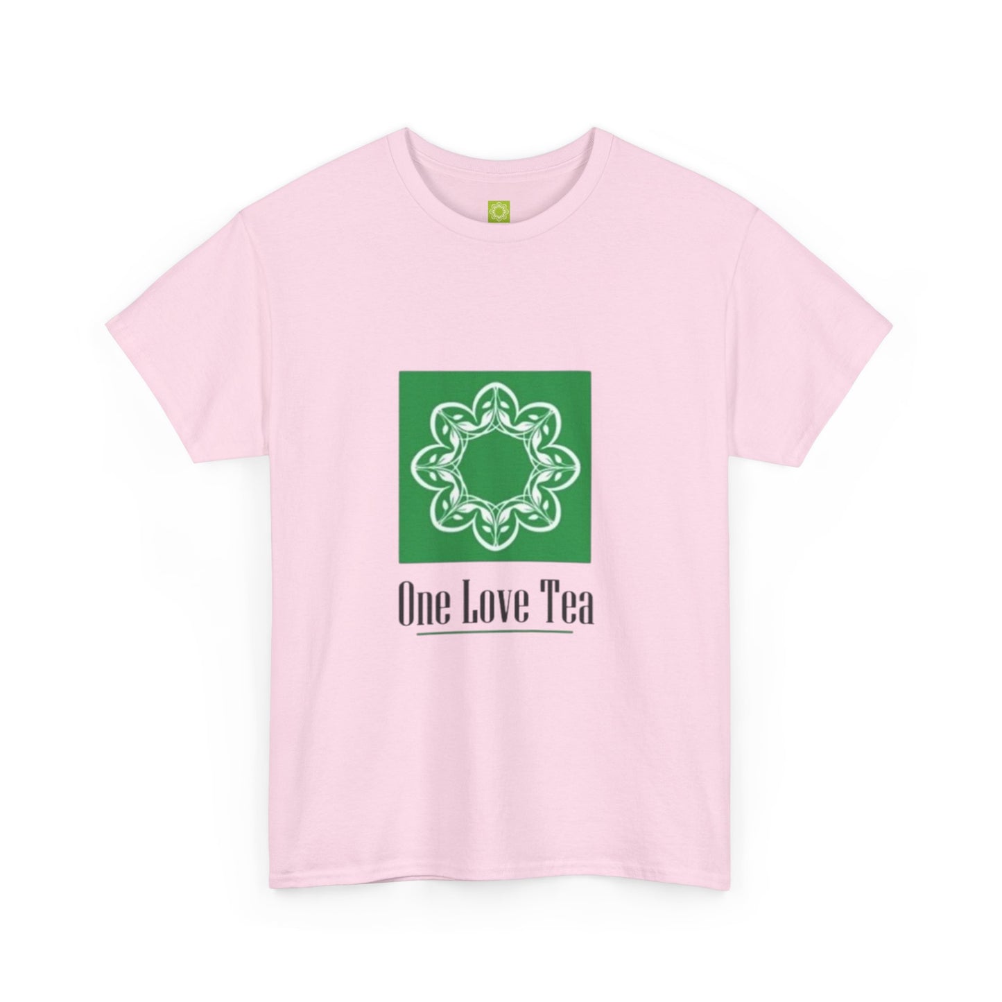 One Love Tea Shirt with Green Logo