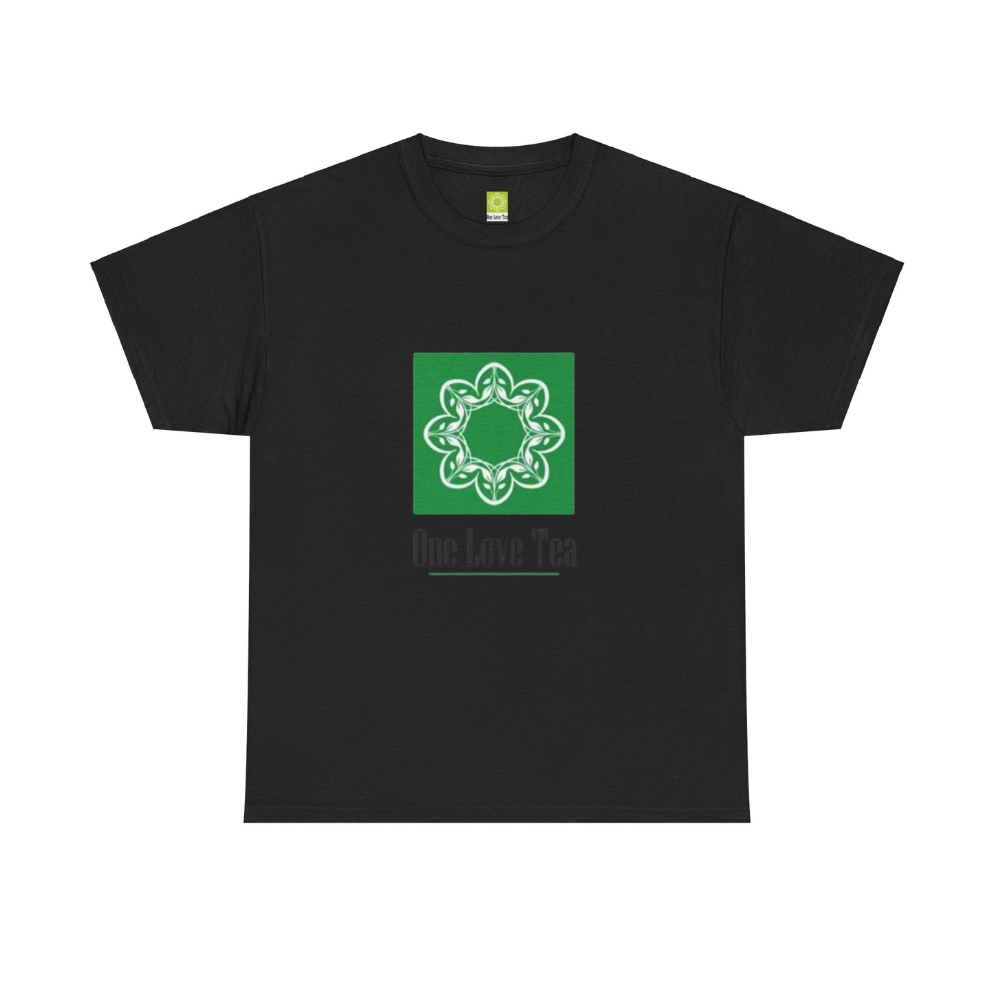 One Love Tea Shirt with Green Logo