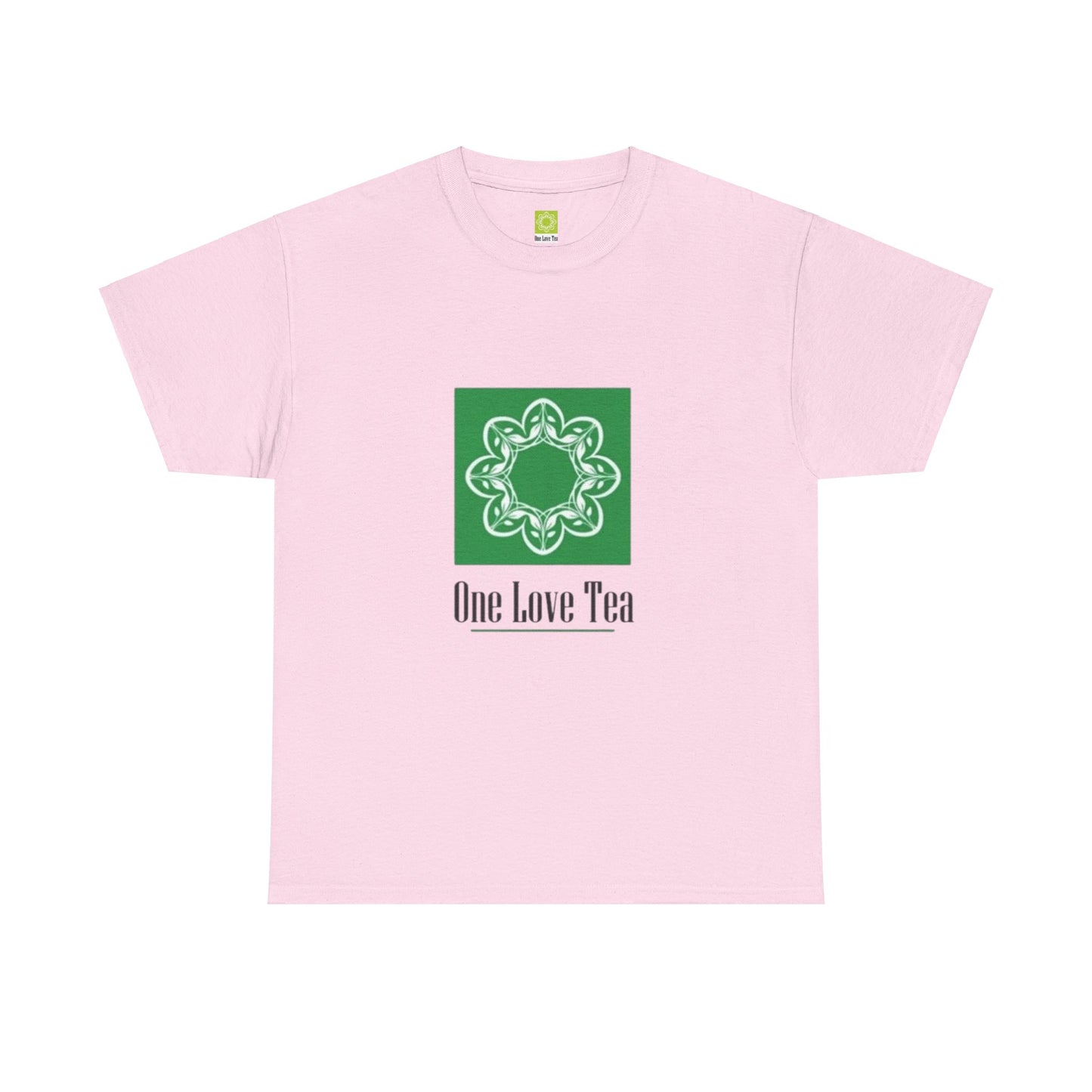 One Love Tea Shirt with Green Logo