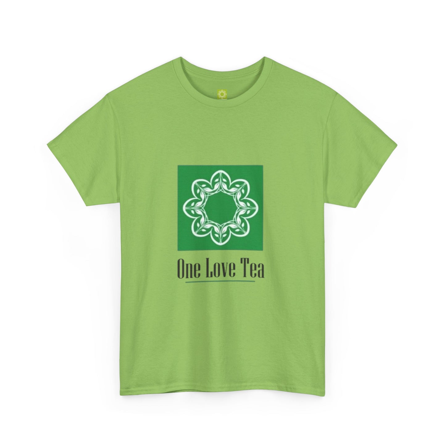 One Love Tea Shirt with Green Logo