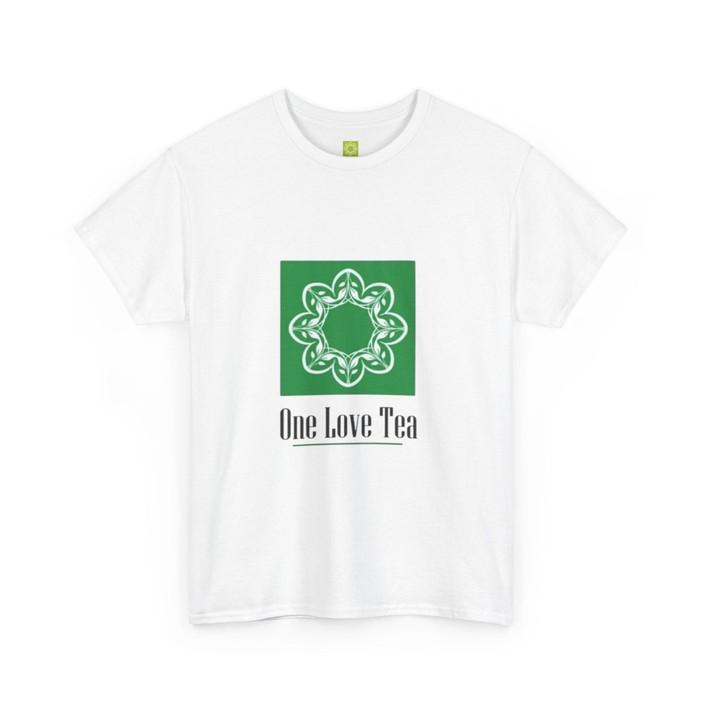 One Love Tea Shirt with Green Logo