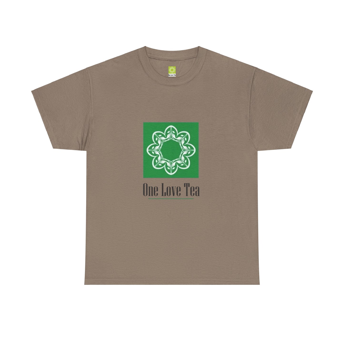 One Love Tea Shirt with Green Logo