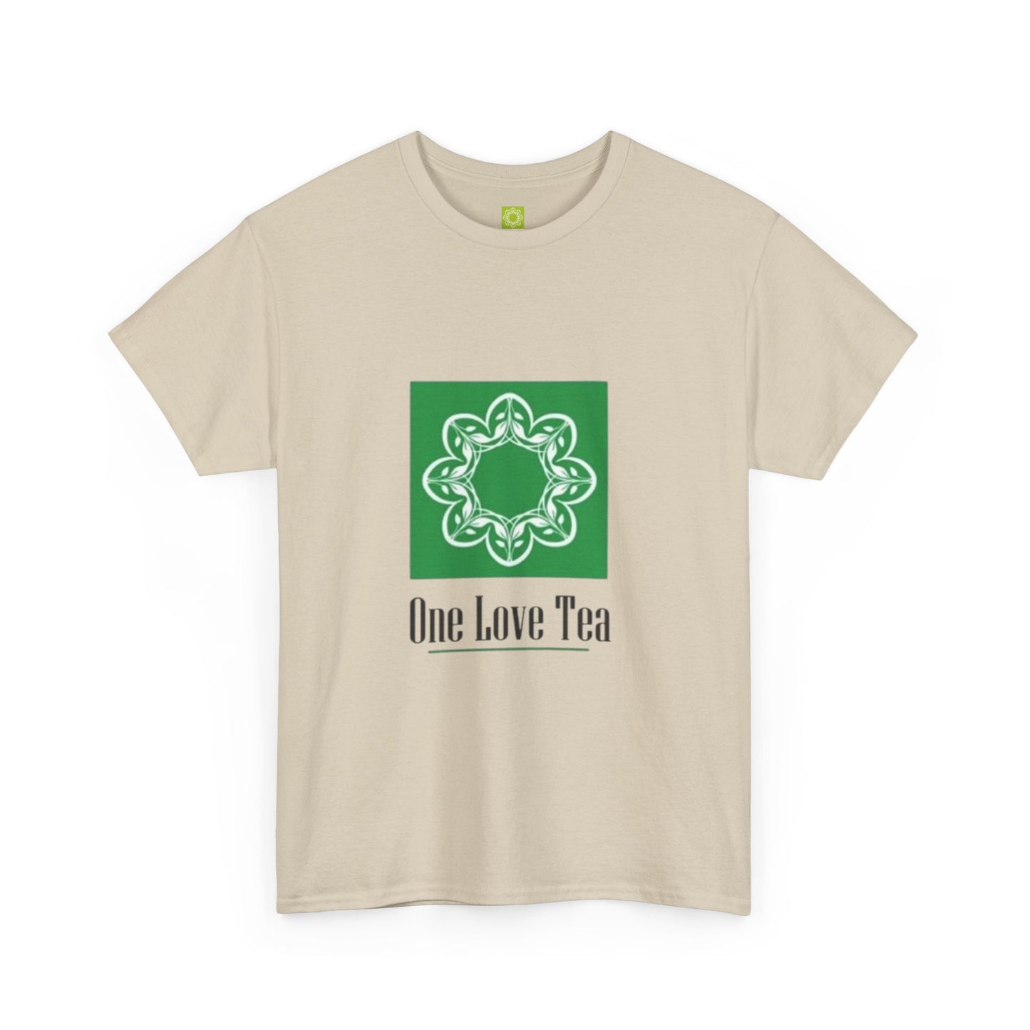 One Love Tea Shirt with Green Logo