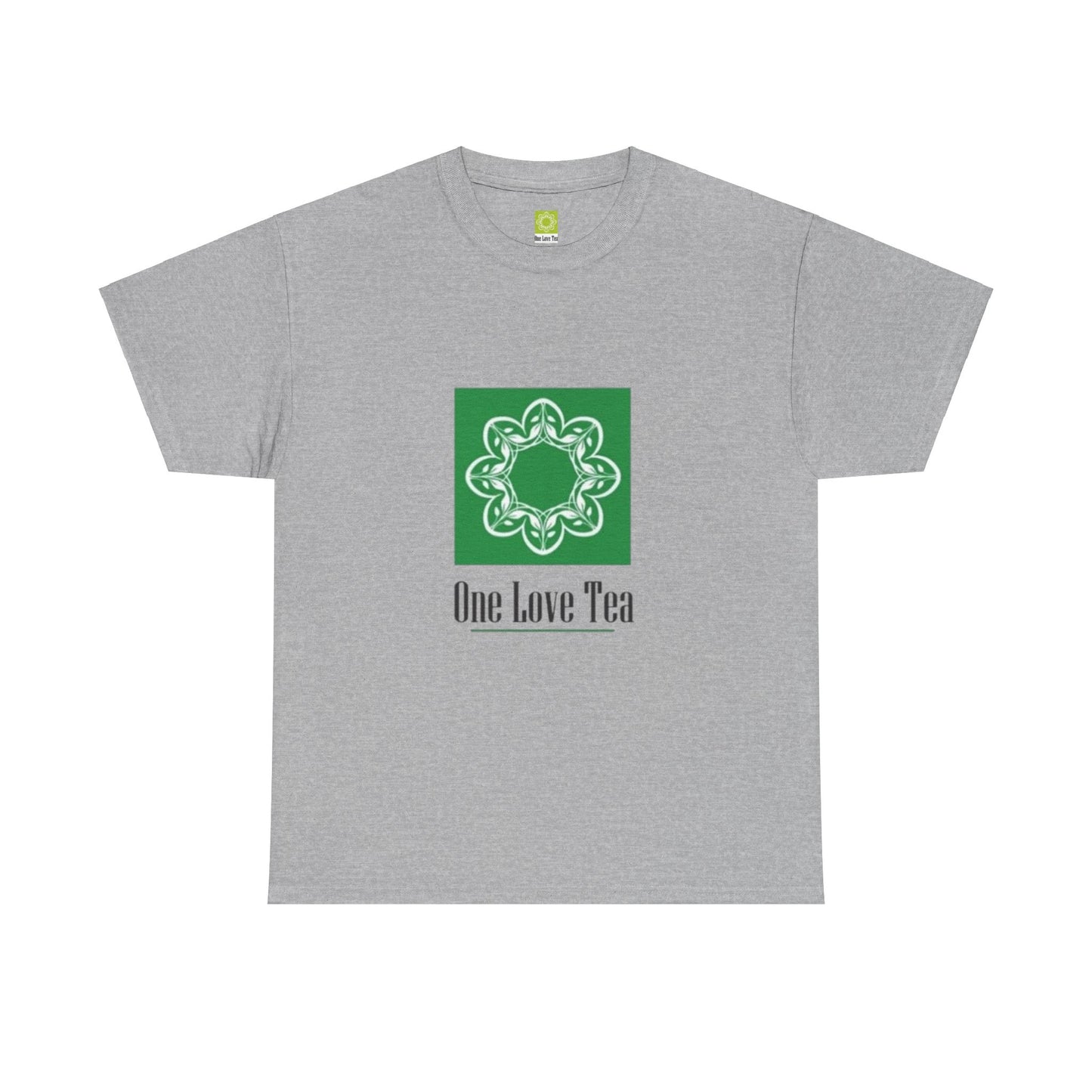 One Love Tea Shirt with Green Logo