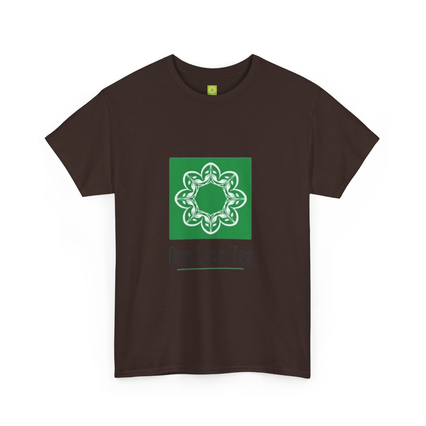 One Love Tea Shirt with Green Logo