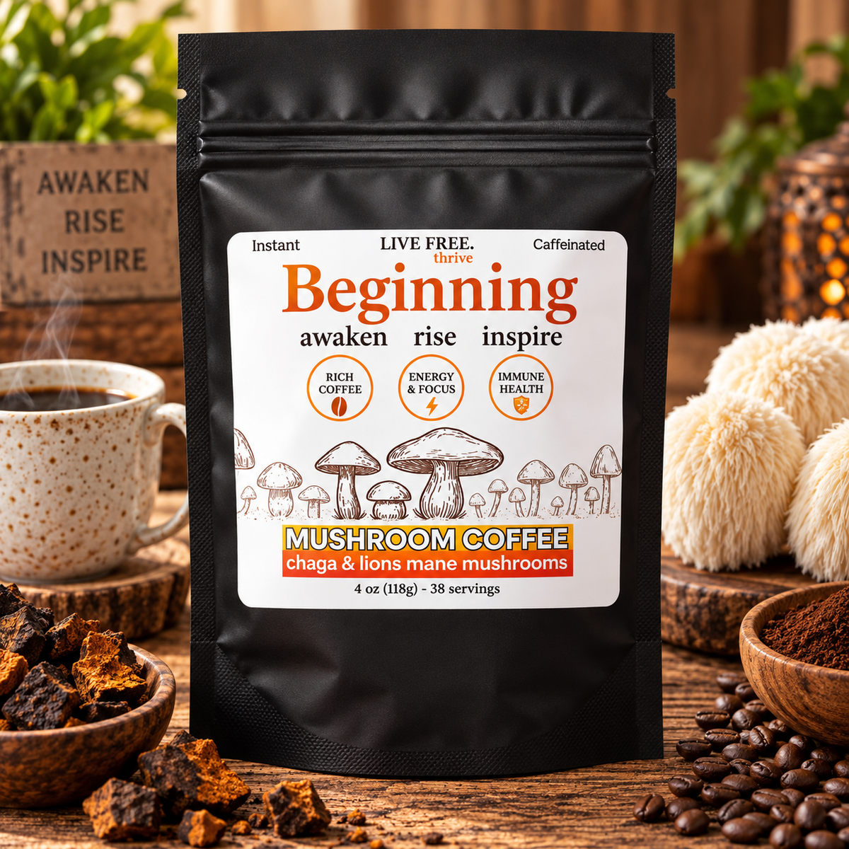 Beginning - Mushroom Coffee 4 oz