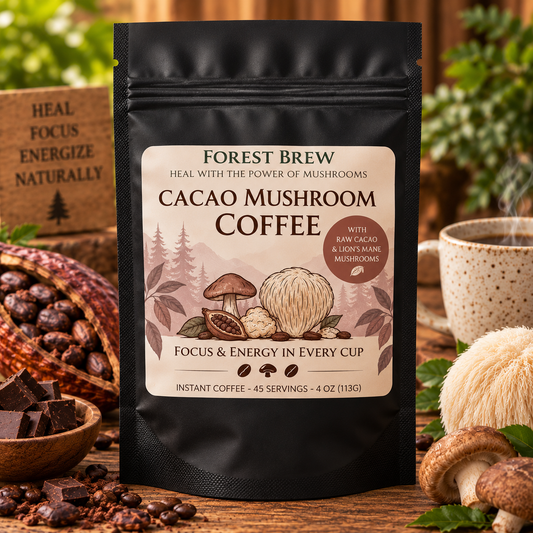 Cacao Mushroom Coffee 4 oz - instant powder -