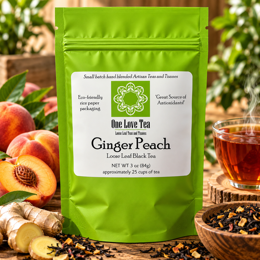 Ginger Peach Black Tea 3 oz