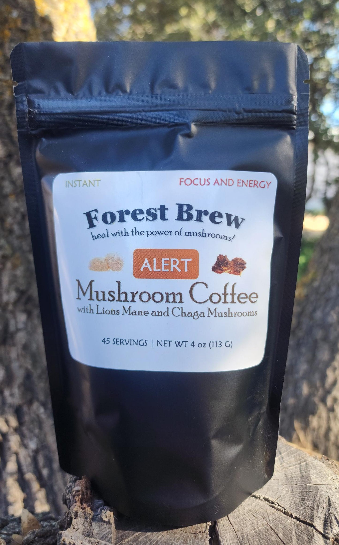 Mushroom Coffee 4 oz with Lions Mane and Chaga Mushrooms