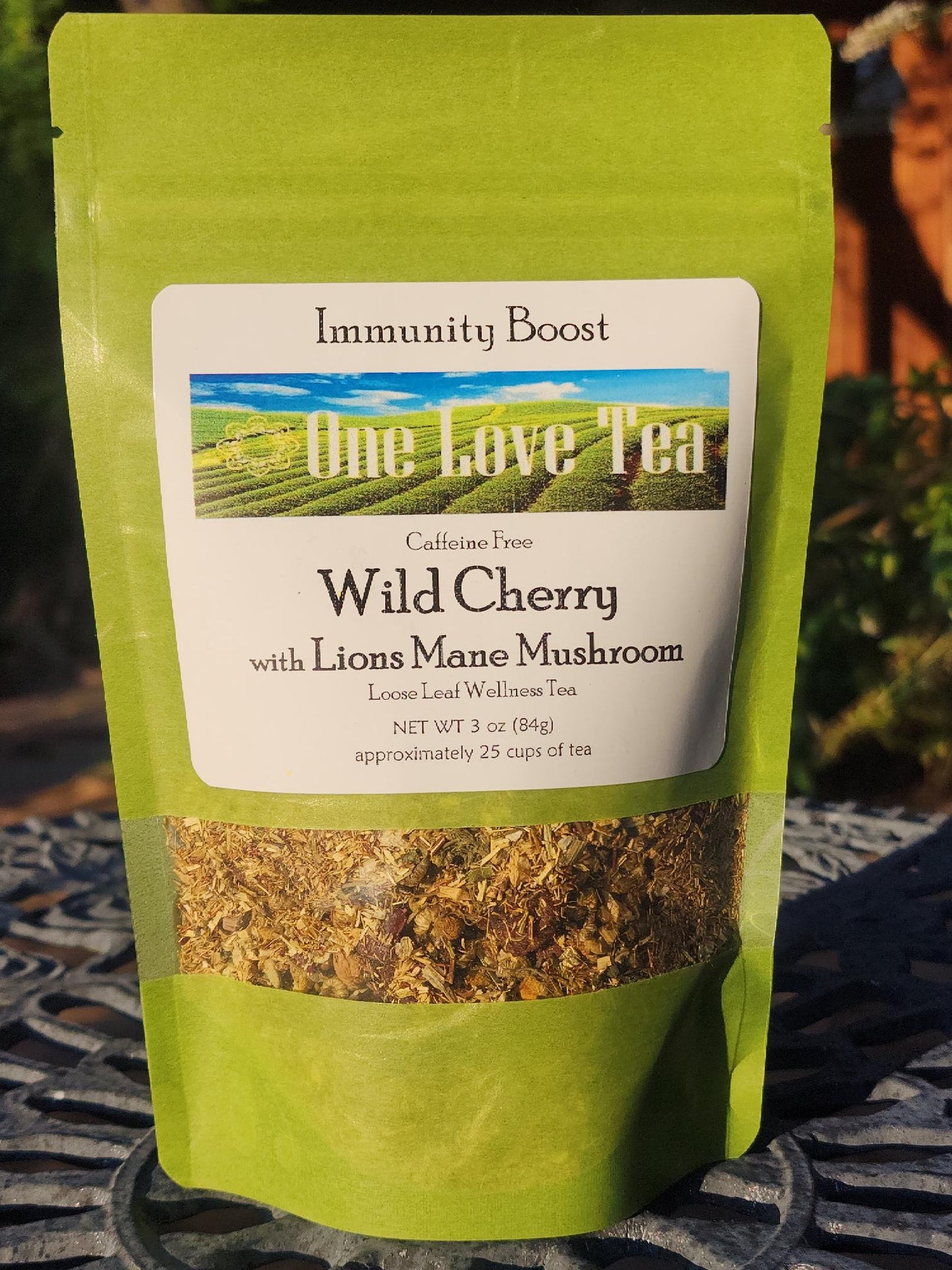 Wild Cherry with Lions Mane Mushroom Tea 3 oz