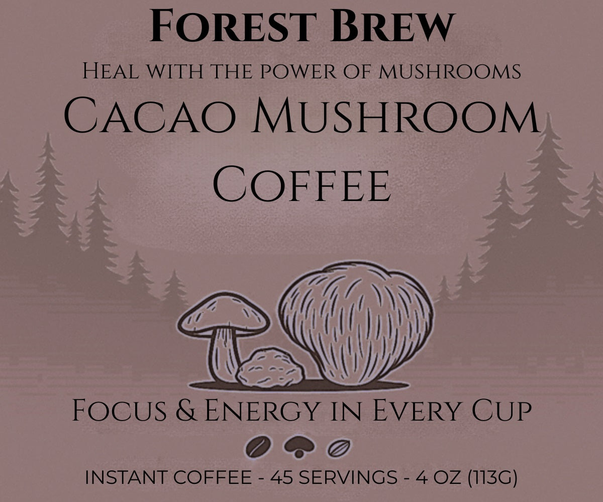 Cacao Mushroom Coffee 4 oz - instant powder -